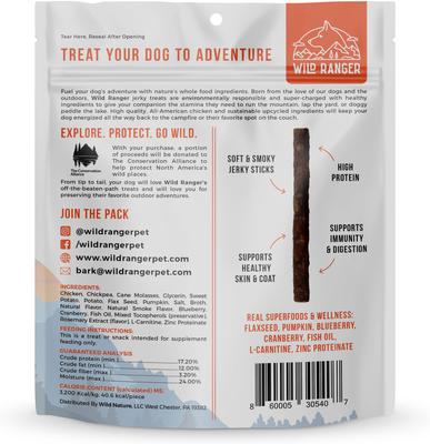 Chicken, Sweet Potato, Pumpkin & Flaxseed with Real Superfoods Jerky Dog Treats, 8-oz bag
