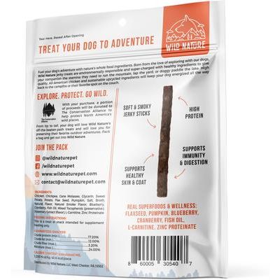 Premios para perros de pollo, batata, calabaza y linaza con Real Superfoods Jerky, bolsa de 8 oz