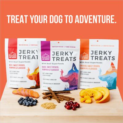 Chicken, Sweet Potato, Pumpkin & Flaxseed with Real Superfoods Jerky Dog Treats, 8-oz bag