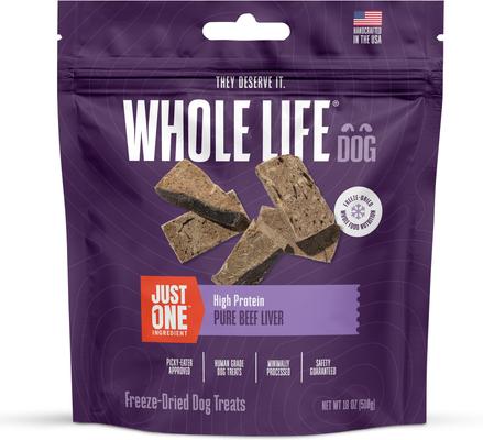 Just One Ingredient Pure Beef Liver Freeze-Dried Dog Treats, 18-oz bag