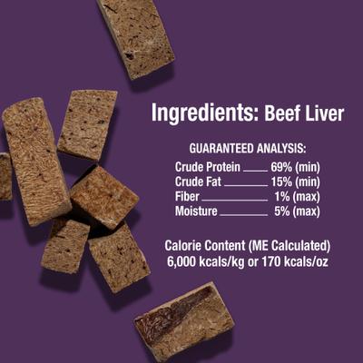 Just One Ingredient Pure Beef Liver Freeze-Dried Dog Treats, 18-oz bag