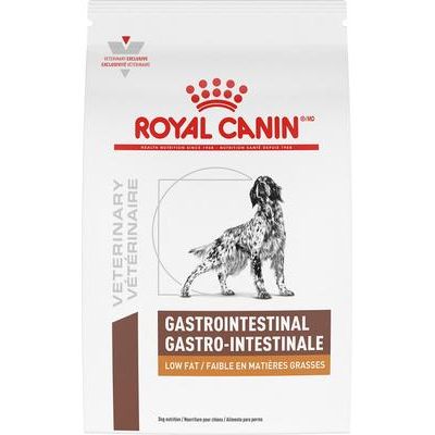 Paquete: Alimento seco para perros Royal Canin Veterinary Diet Gastrointestinal bajo en grasa + premios