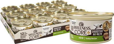 CORE+ Digestive Health Turkey Pate Grain-Free Natural Wet Cat Food, 3-oz can, case of 12