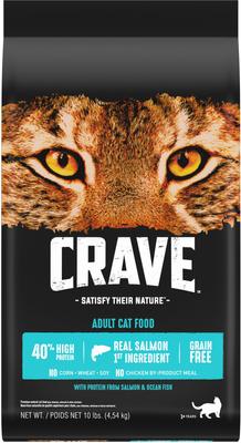 with Protein from Salmon & Ocean Fish Adult Grain-Free Dry Cat Food, 10-lb bag