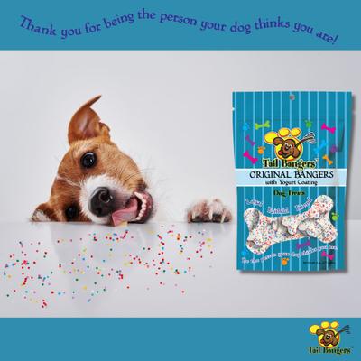 Original Bangers with Yogurt Coating Peanut Butter & Honey Crunchy Dog Treats, 8-oz bag