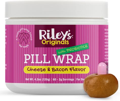 Delicious Cheese & Bacon with Probiotics Pill Wrap Dog Treat, 4.2-oz jar
