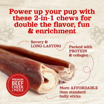 Power Bully Sticks Dog Treats, 6-in, 5 count