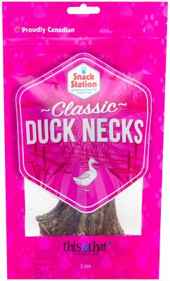 Snack Station Duck Necks Dehydrated Cat & Dog Treat, 3 count