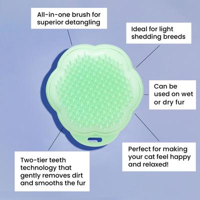 Cat Grooming Brush, Green