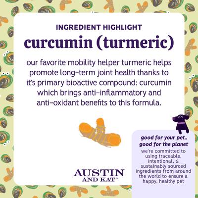 Austin's Green Lipped Mussel GLM Mobility Dog & Cat Supplement, 2.32-oz bag