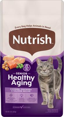 Senior Healthy Aging Chicken, Chickpeas & Salmon Recipe Dry Cat Food, 3-lb bag (Rachael Ray)
