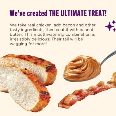 Triple Delights with Real Chicken, Bacon, & Peanut Butter Jerky Dog Treats, 4.5-oz pouch, Pack of 5 (Rachael Ray)