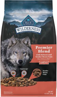 Wilderness Premier Blend Adult Natural Meaty Cuts Salmon Dry Dog Food, 4.5-lb bag