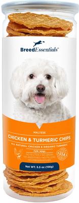 Maltese Chicken & Turmeric Chips Grain-Free Dog Treats, 5.5-oz can