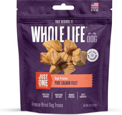Just One Ingredient Pure Salmon Fillet Freeze-Dried Dog & Cat Treats, 8-oz bag