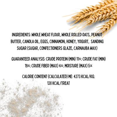 Fall Vibes Peanut Butter & Honey Assorted Crunchy Dog Treats, 18 count