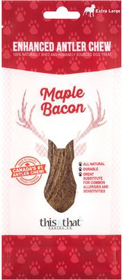 North Country Natural Shed Maple Bacon Enhanced Split Elk Antler Chew Dog Treat, X-Large
