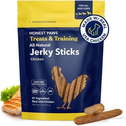 Snacks de cecina para perros con sabor a carne, sin cereales, en bolsa de 7.8 oz