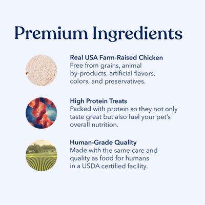 Jerky Sticks - Premios para perros con sabor a pollo, sin cereales, bolsa de 7.8 oz