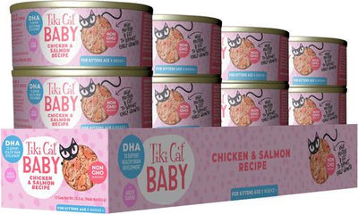 Baby Chicken & Salmon Recipe Grain-Free Wet Kitten Food, 2.4-oz can, case of 12