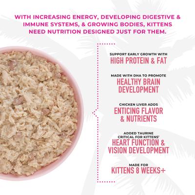 Baby Chicken & Salmon Recipe Grain-Free Wet Kitten Food, 2.4-oz can, case of 12