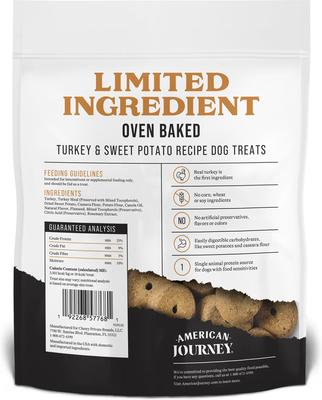 Turkey & Sweet Potato Recipe Limited Ingredient Dog Treats, 14-oz bag