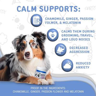 Calm Stress & Anxiety Relief Melatonin Dog Supplement, 60 count