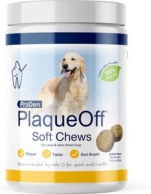 PlaqueOff Large/Giant Breed Soft Chews Dog Treat, 90 count