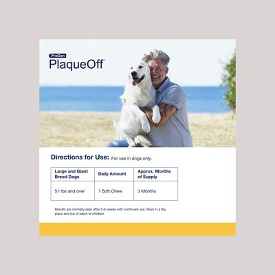 PlaqueOff Large/Giant Breed Soft Chews Dog Treat, 90 count