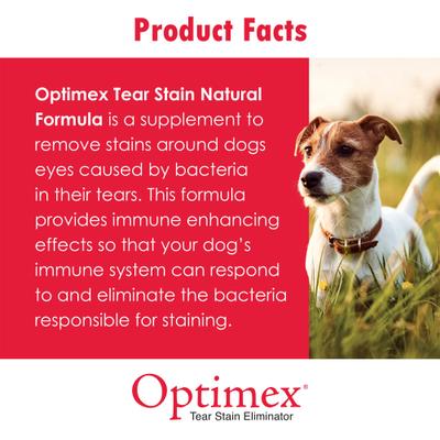 Optimex Tear Stain Dog Supplement, 60 count