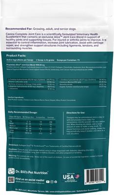 Canine Complete Joint Care Advanced Hip & Joint Care Powder Supplement for Dogs, 340-gm pouch