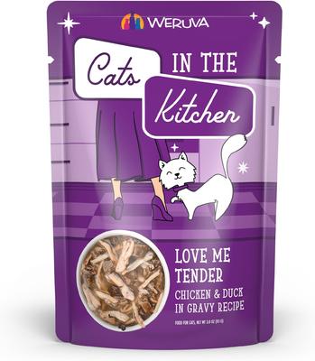 Cats in the Kitchen 1 If By Land, 2 If By Sea Tuna, Beef & Salmon Recipe Grain-Free Cat Food Pouches, 3-oz pouch, case of 12