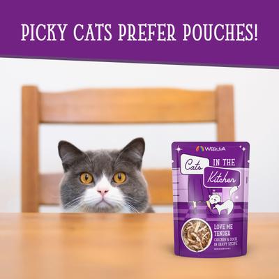 Cats in the Kitchen Love Me Tender Chicken & Duck Recipe Grain-Free Cat Food Pouches, 3-oz pouch, case of 12