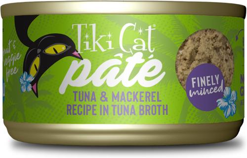 Luau Ahi Tuna & Mackerel Pate Wet Cat Food, 2.8-oz can, case of 12