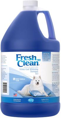 Fresh 'n Clean Whitening Snowy-Coat Dog Shampoo, Vanilla Scent, 15:1 Concentrate, 1-gal bottle