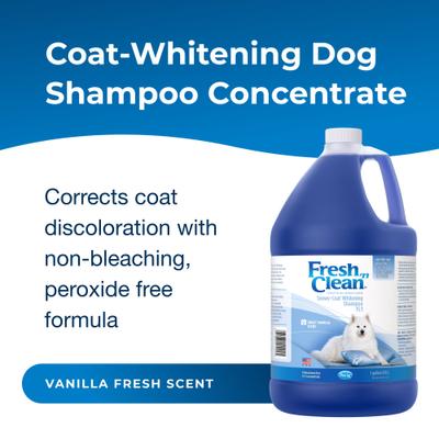 Fresh 'n Clean Whitening Snowy-Coat Dog Shampoo, Vanilla Scent, 15:1 Concentrate, 1-gal bottle
