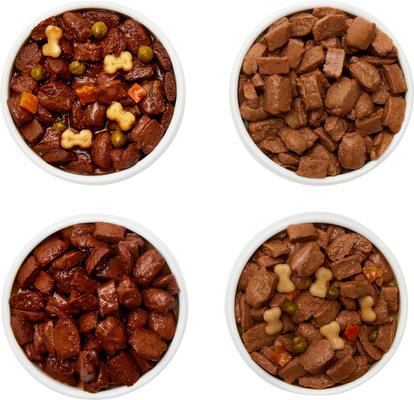 Choice Cuts in Gravy Variety Pack Filet Mignon, Grilled Chicken, Chicken Casserole & Beef Noodle Adult Wet Dog Food Pouches, 3.5-oz, case of 24