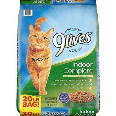 9Lives, Indoor Essentials Adult, pollo + salmón, 1.43 / 5.44 / 9.07 kg.