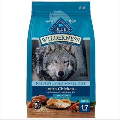 Wilderness Chicken Recipe High-Protein Healthy Weight Large Breed Adult Dry Dog Food, 28-lb bag