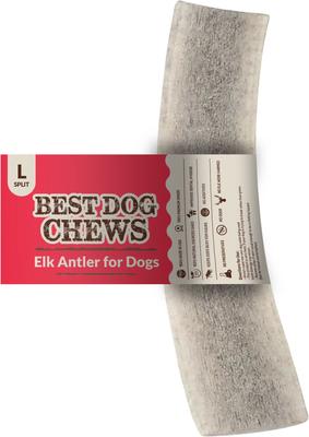 Split Elk Antler Dog Treats, 1 count, Jumbo