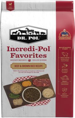 Incredi-Pol Favorites Beef & Brown Rice Dog Food, 24-lb bag