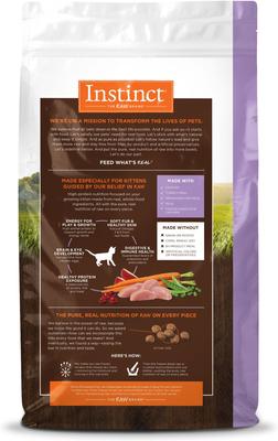 Bundle: Instinct Kitten Grain-Free Pate Real Chicken Recipe Natural Wet Canned Cat Food, 3-oz, case of 24 + Instinct Original Kitten Grain-Free Recipe with Real Chicken Freeze-Dried Raw Coated Dry Cat Food, 4.5-lb bag