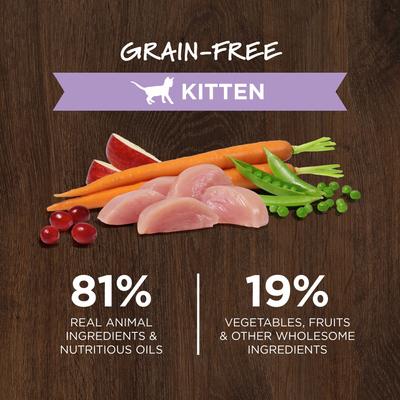 Bundle: Instinct Kitten Grain-Free Pate Real Chicken Recipe Natural Wet Canned Cat Food, 3-oz, case of 24 + Instinct Original Kitten Grain-Free Recipe with Real Chicken Freeze-Dried Raw Coated Dry Cat Food, 4.5-lb bag