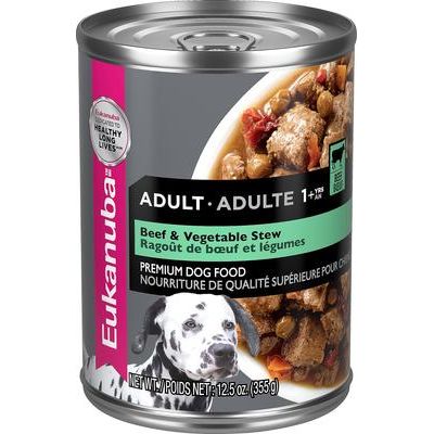 Alimento enlatado para perros adultos, estofado de pollo y verduras, 12.5 oz, caja de 12