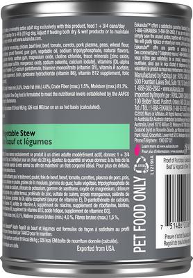 Adult Beef & Vegetable Stew Canned Dog Food, 12.5-oz, case of 12