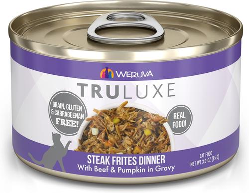 Truluxe Steak Frites Dinner Beef & Pumpkin in Gravy Grain-Free Wet Cat Food, 3-oz, case of 24