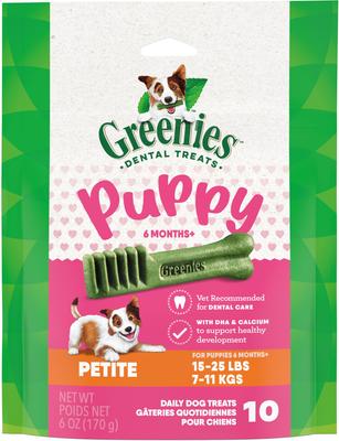 Natural Petite Puppy Dental Dog Treats, 40 count