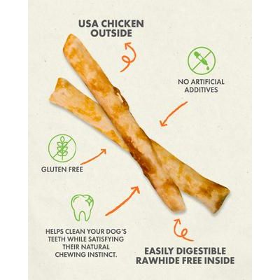 Masticables para perros con receta de pollo Hide Free, 40 unidades