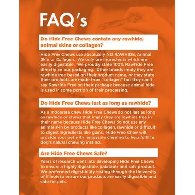 Masticables para perros con receta de pollo Hide Free, 40 unidades