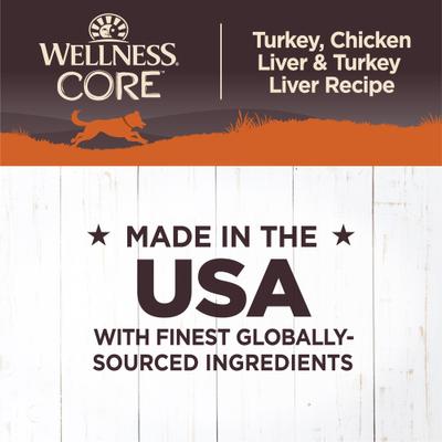CORE Grain-Free Turkey, Chicken Liver & Turkey Liver Formula Canned Dog Food, 12.5-oz, case of 12